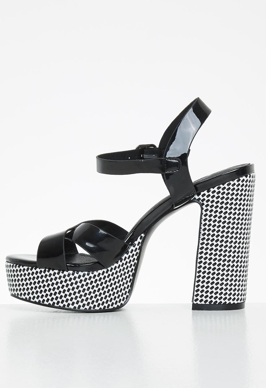 Rock & Co - Paradiso 1 ankle tie platform heel - black