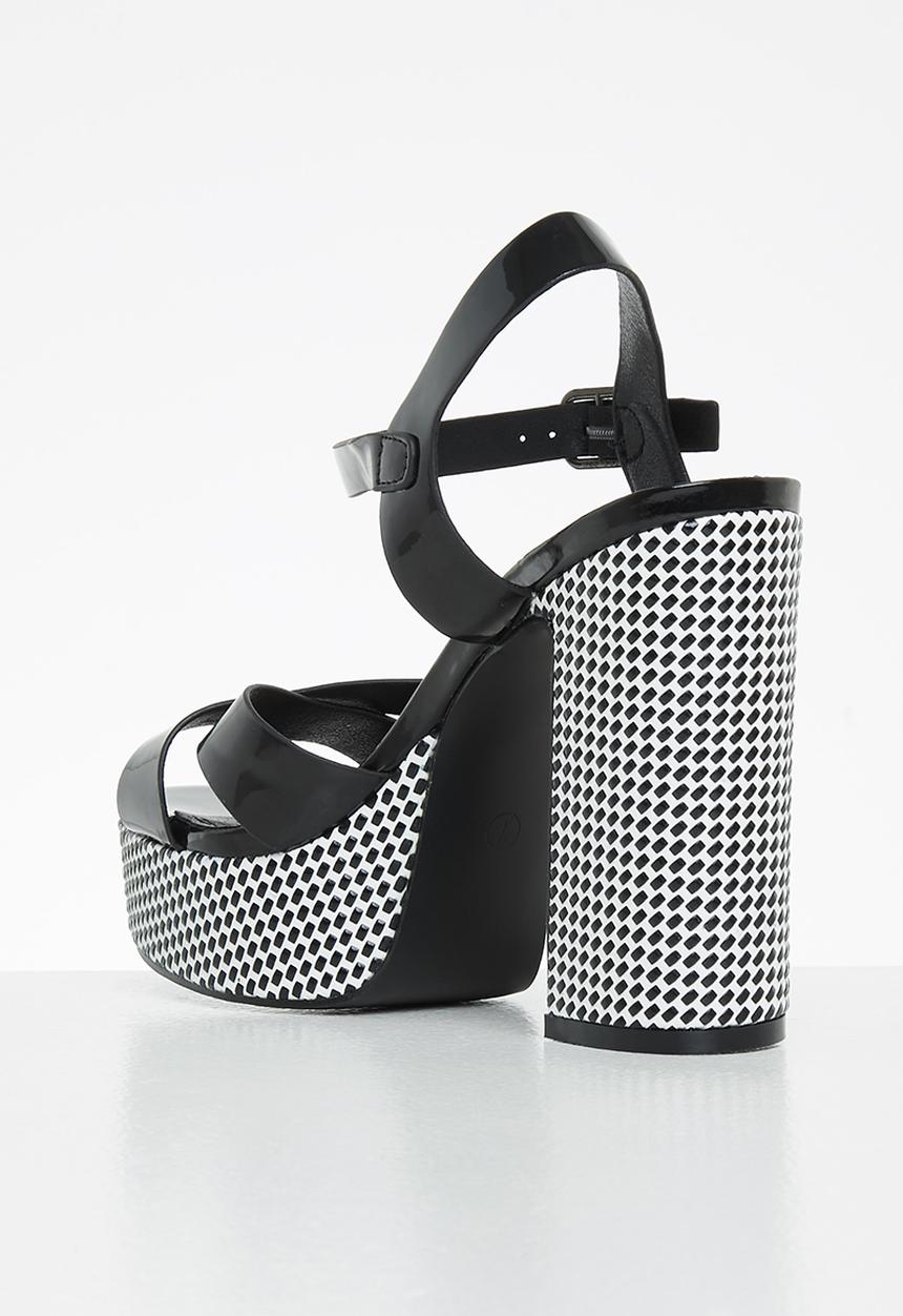 Rock & Co - Paradiso 1 ankle tie platform heel - black