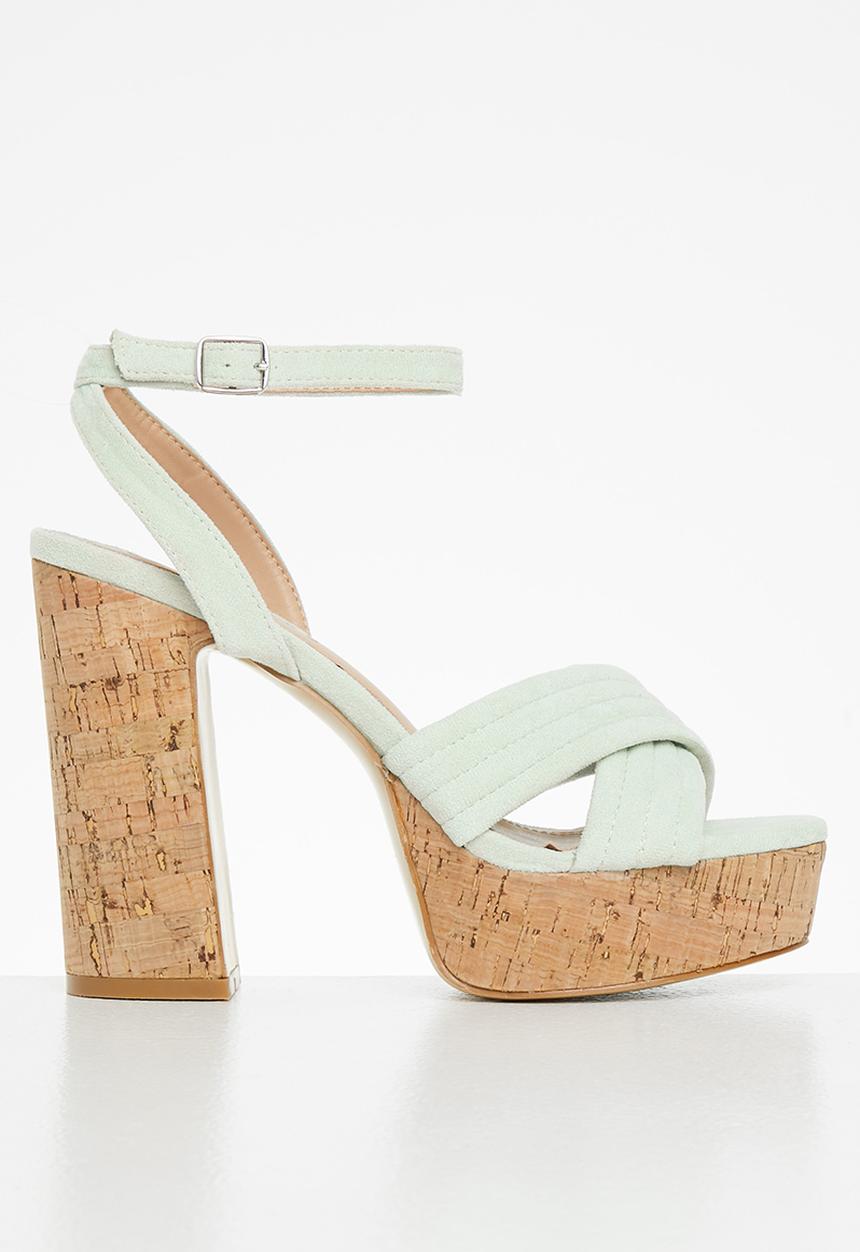 Rock & Co - Mykonos 1 ankle tie platform heel - mint