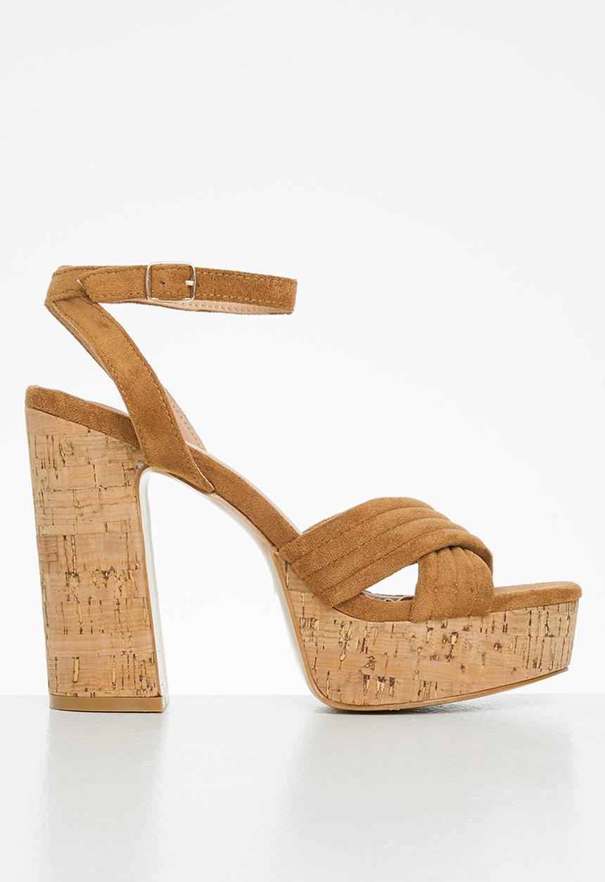 Rock & Co - Mykonos 1 ankle tie platform heel - tan