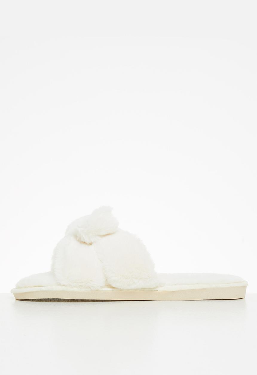 dailyfriday - Amber bow slippers - white