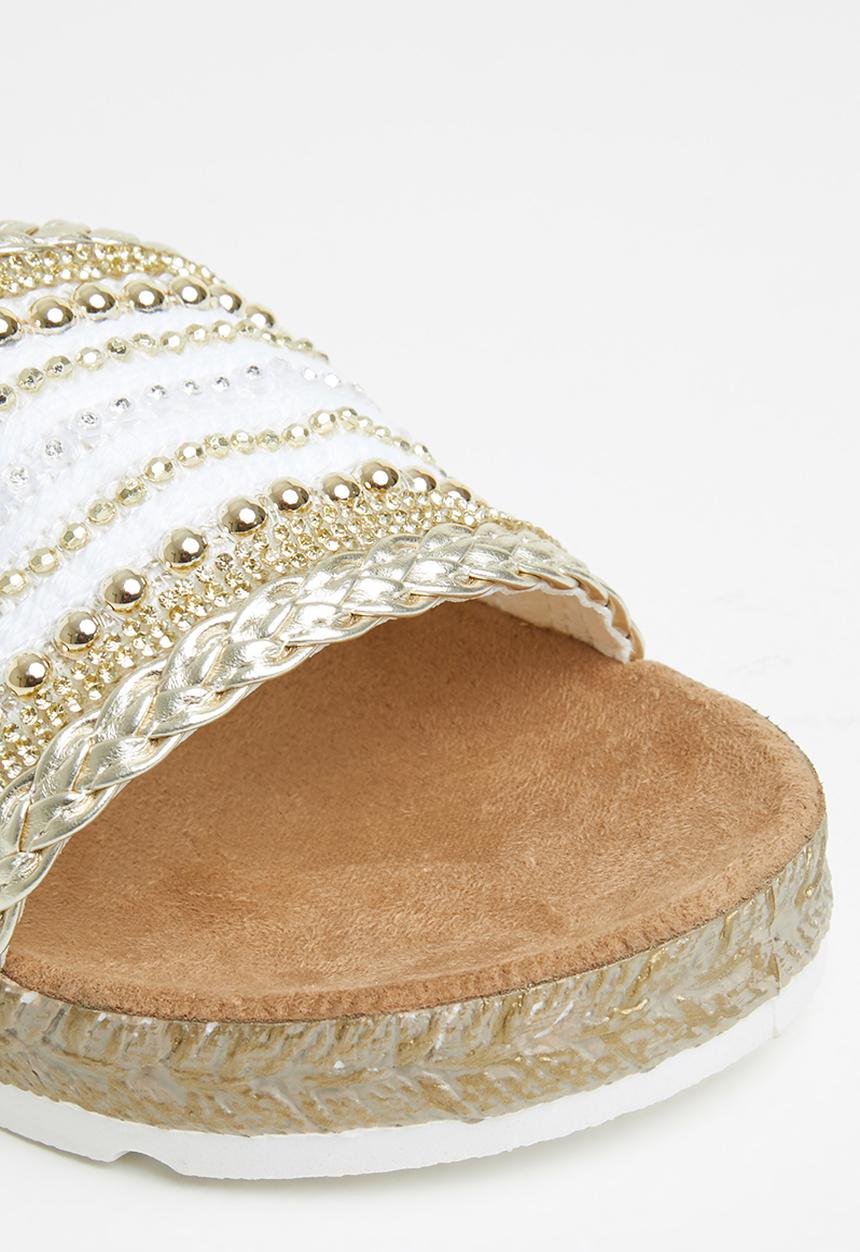 Butterfly Feet - Amaia 1 espadrille slide - white