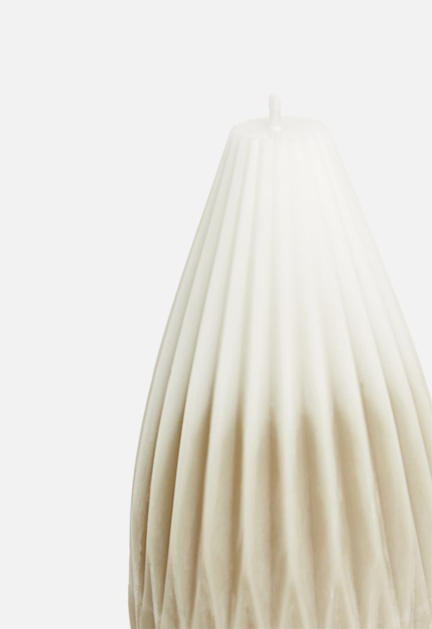 Madame Luna - Tall origami candle - natural