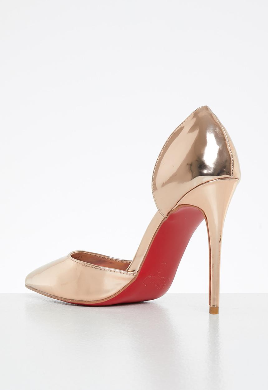 Miss Black - Lou28 barely there court heel - rose gold