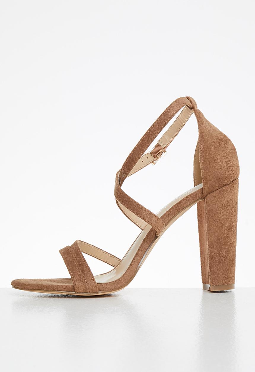 Miss Black - Border1 block heel - tan