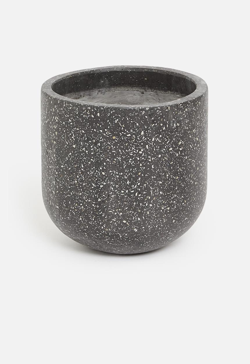Potanical - Black pearl planter - black seashell