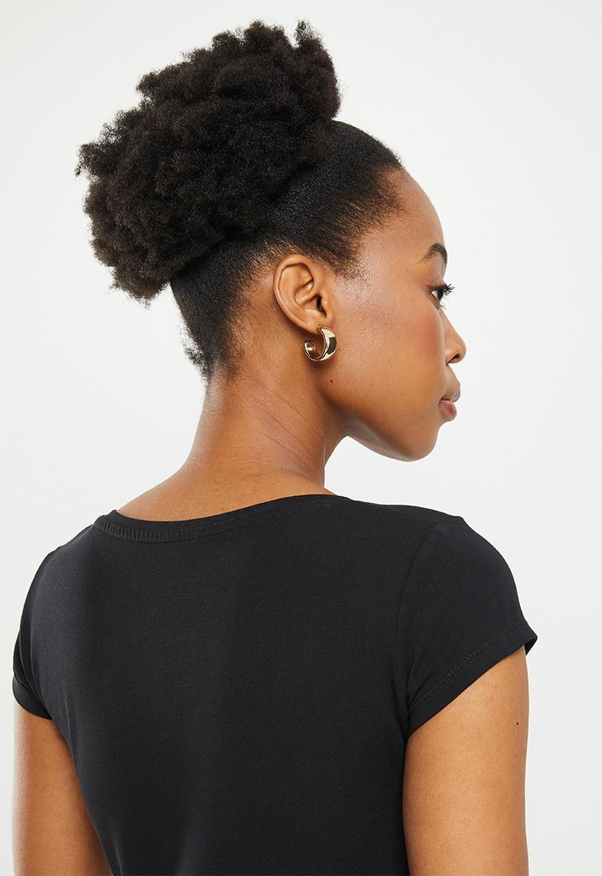 SISSY BOY - Logo top with cap sleeves - black
