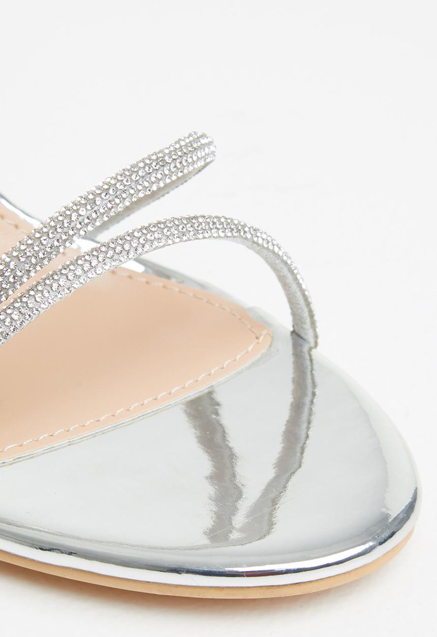 Miss Black - Jazz1 stiletto heel - silver