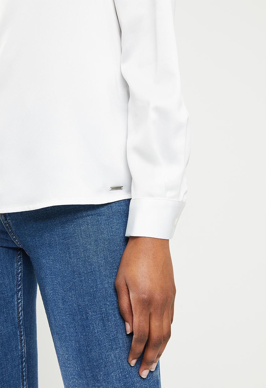 SISSY BOY - Satin button up shirt - white