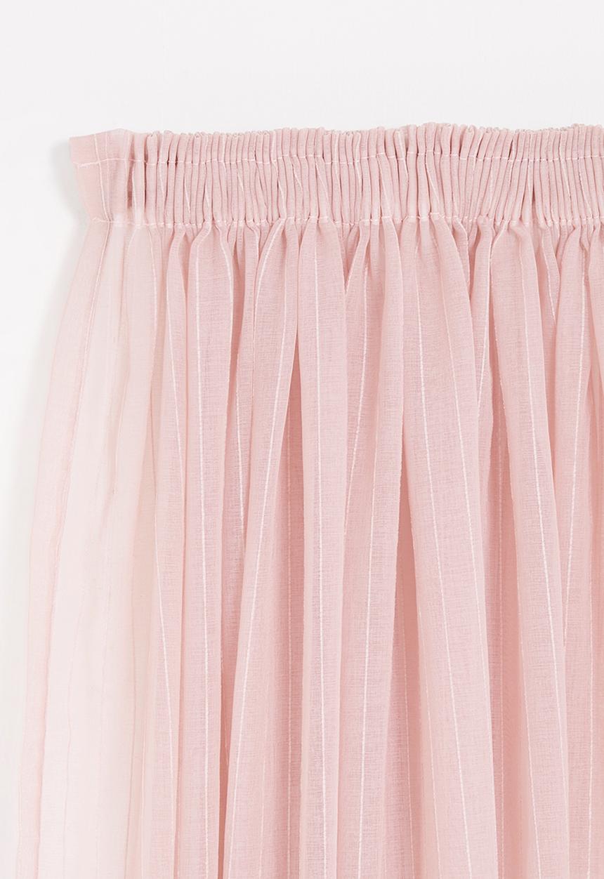 Sixth Floor - Taped striped frosted voile - pink