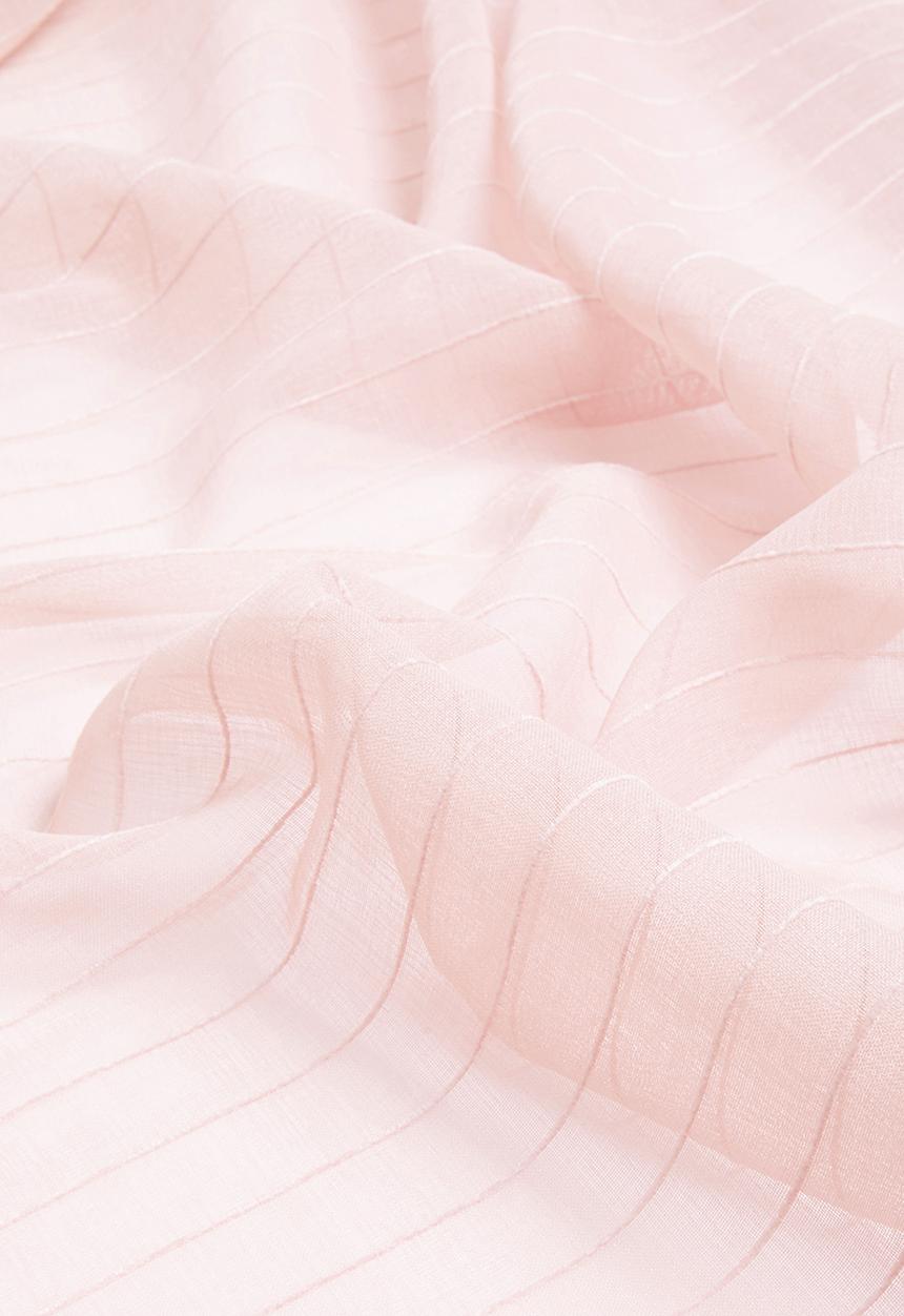 Sixth Floor - Taped striped frosted voile - pink