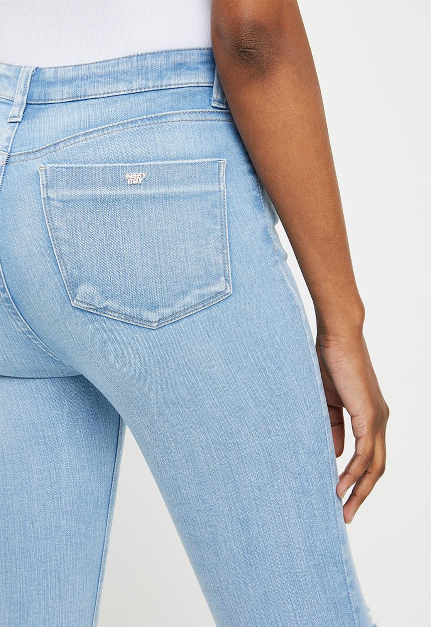 SISSY BOY - Super high rise skinny with rips - sky blue