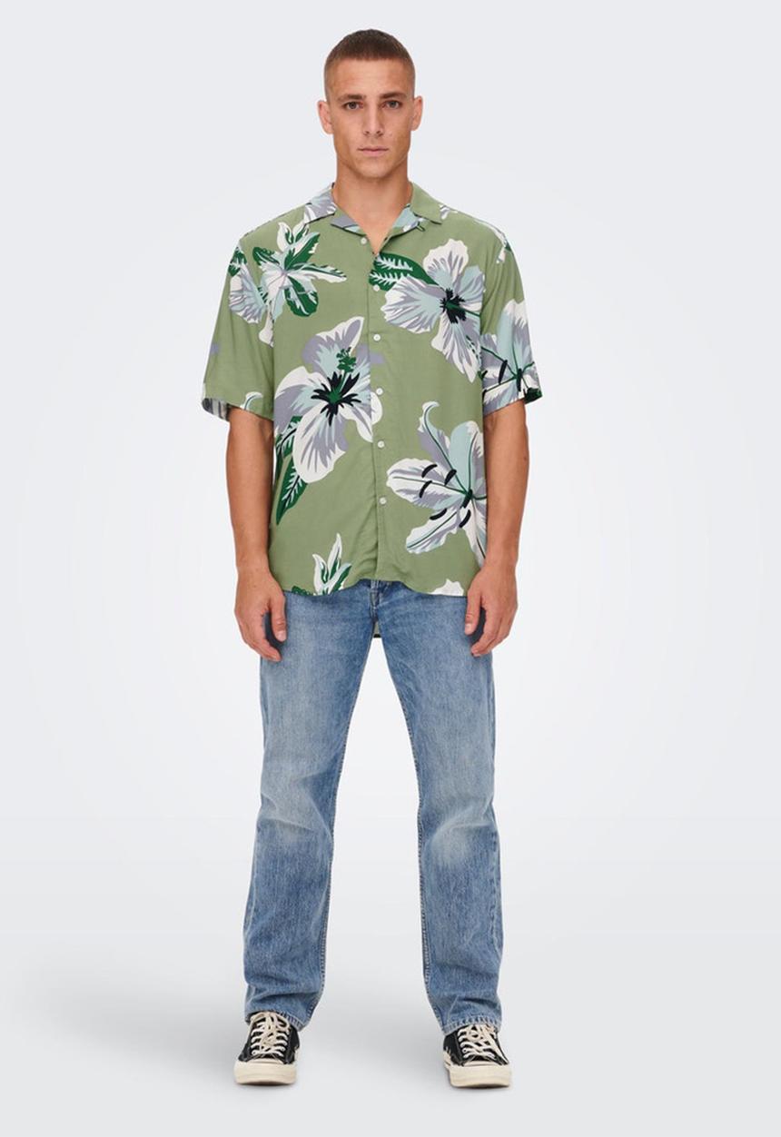 Only & Sons - Dan life shirt - oil green