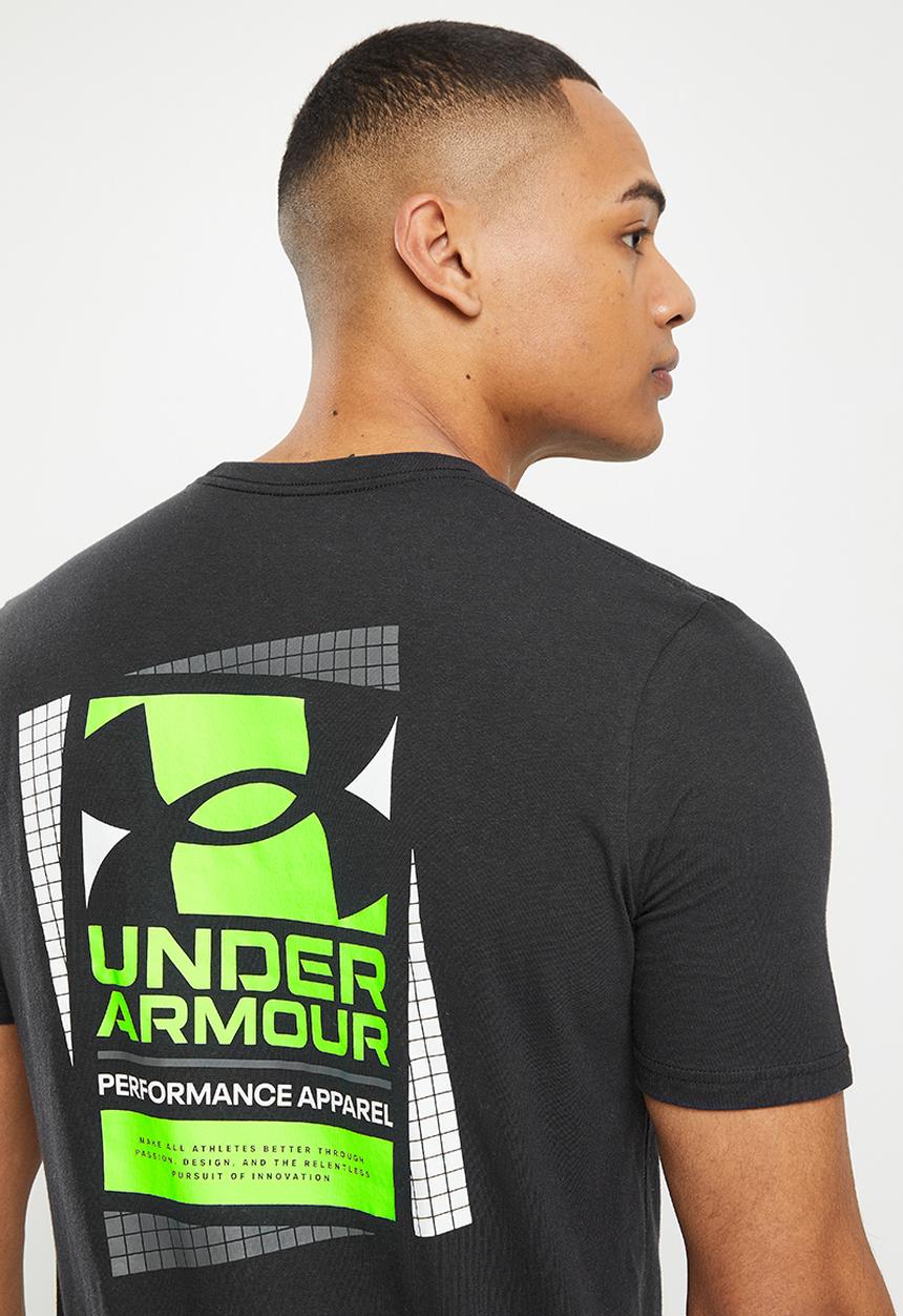 Under Armour - Ua multicolor box logo short sleeve - black & quirky lime