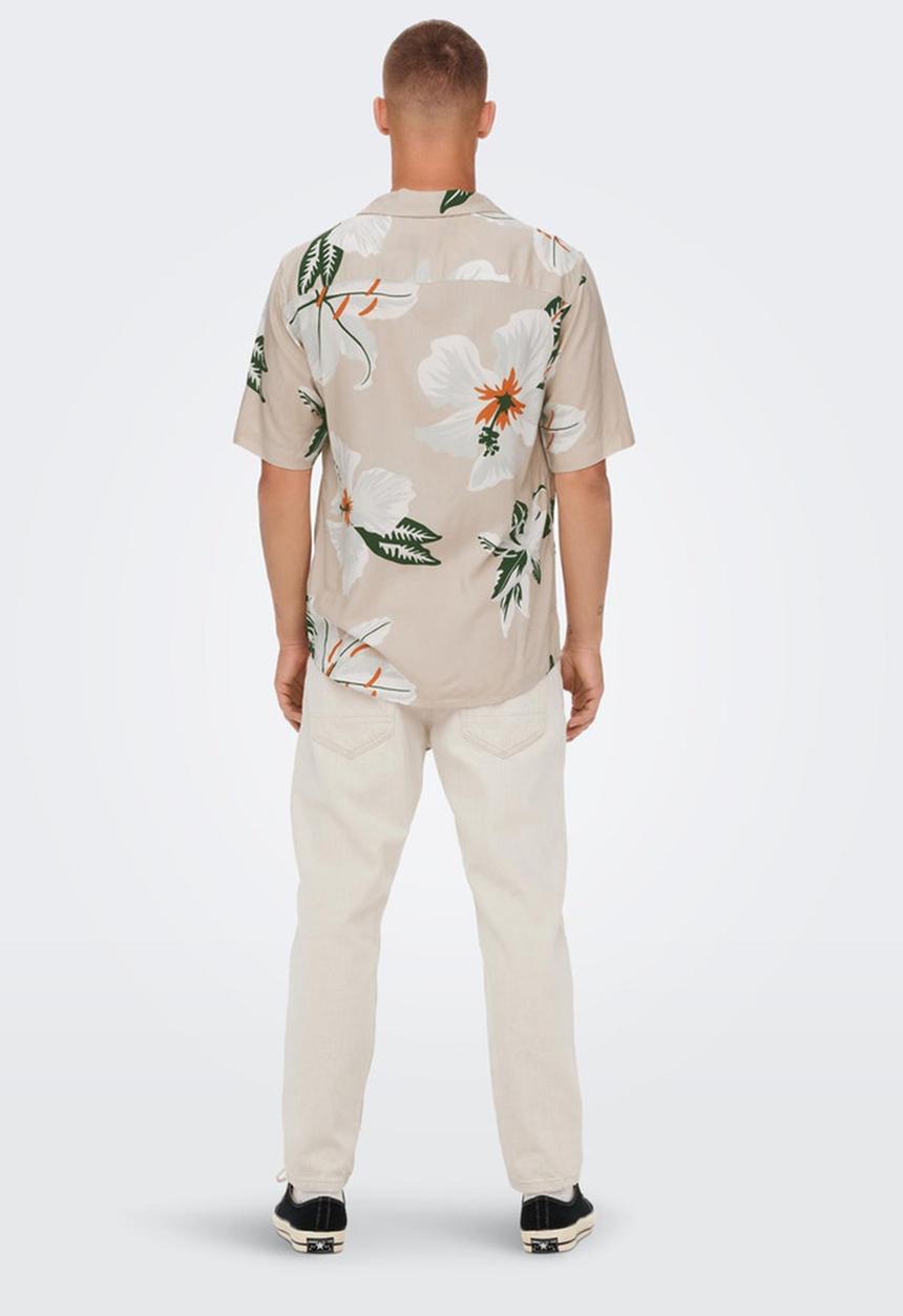 Only & Sons - Dan life shirt - silver lining