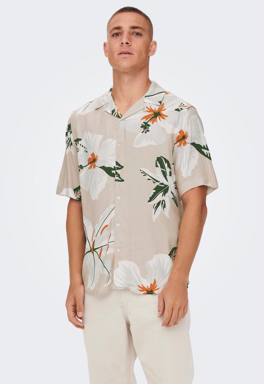 Only & Sons - Dan life shirt - silver lining