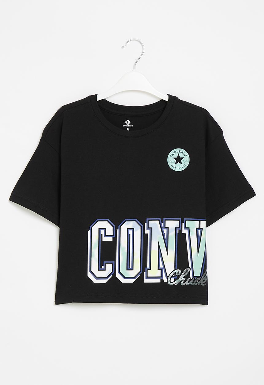 Converse - Cnvg tie dye wrap boxy tee - black