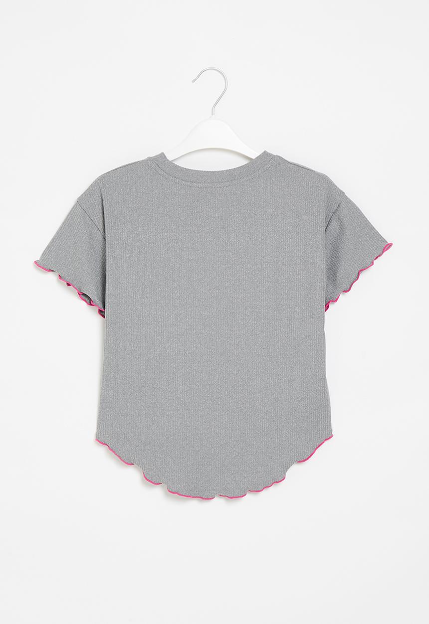 Converse - Cnvg rib knit top w/ prl stitc - lunar rock heather