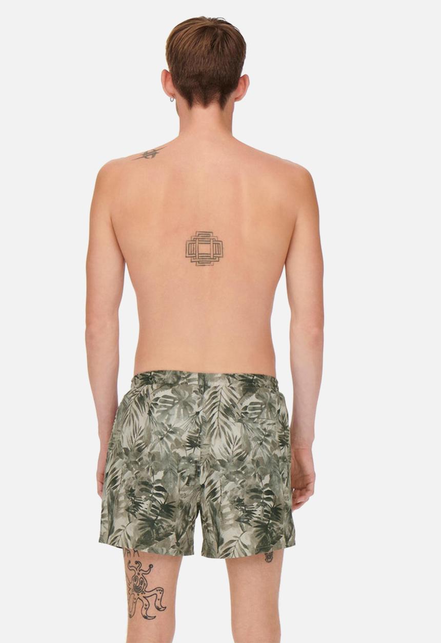 Only & Sons - Ted swim flower shorts - canteen