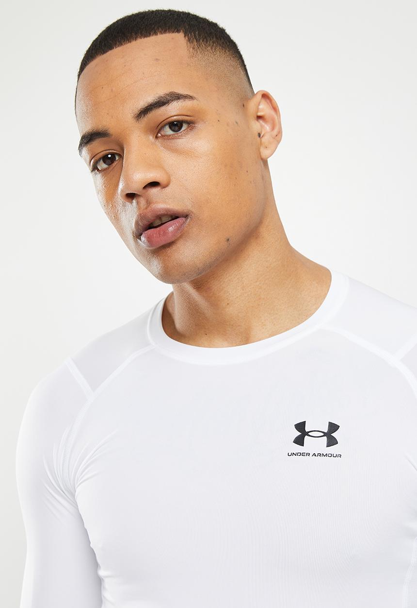 Under Armour - UA HeatGear®  Long Sleeve Tee- white & black