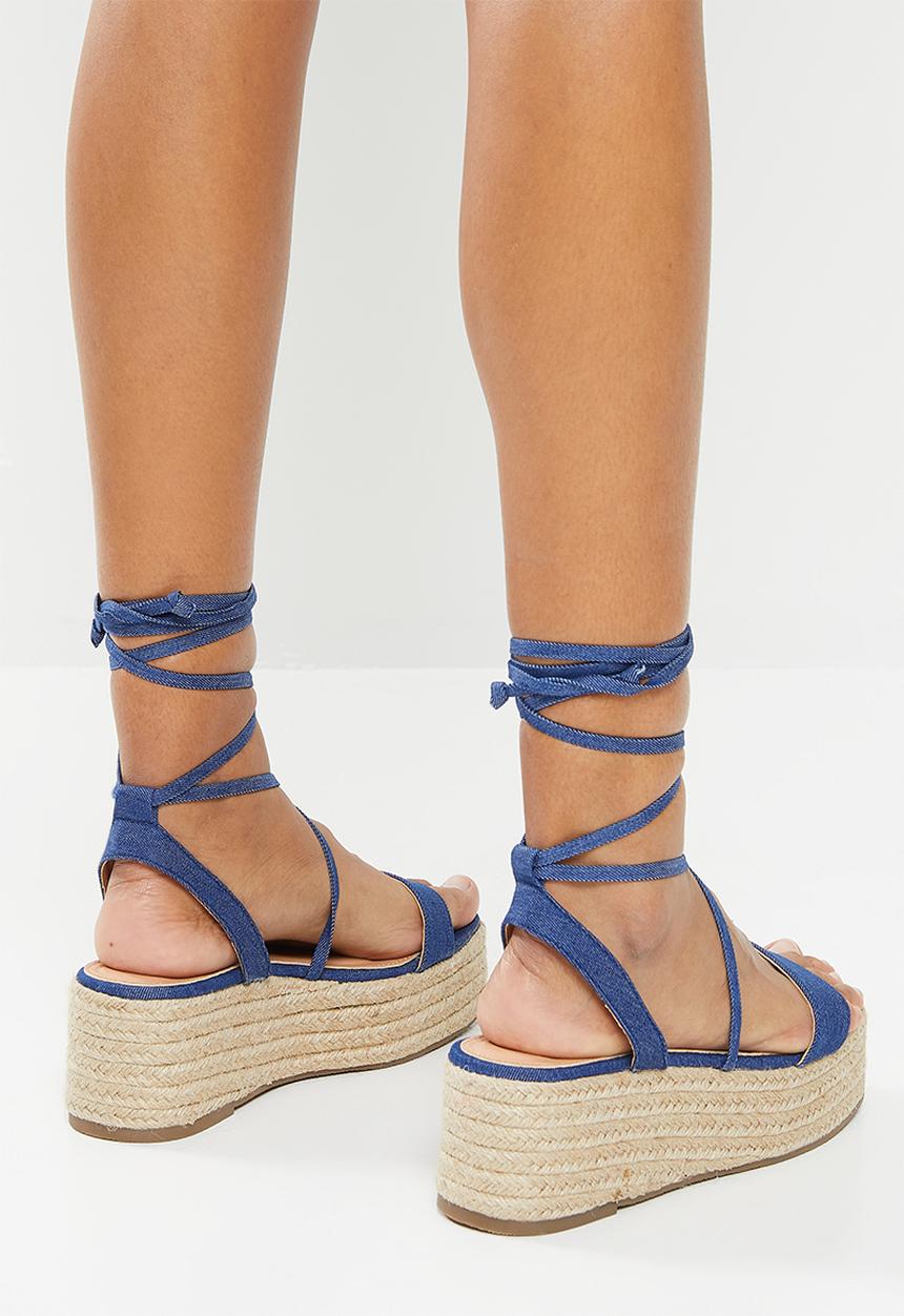 Miss Black - Shakira3 espadrille wedge heel - blue