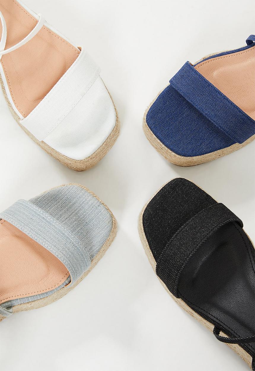 Miss Black - Shakira3 espadrille wedge heel - blue