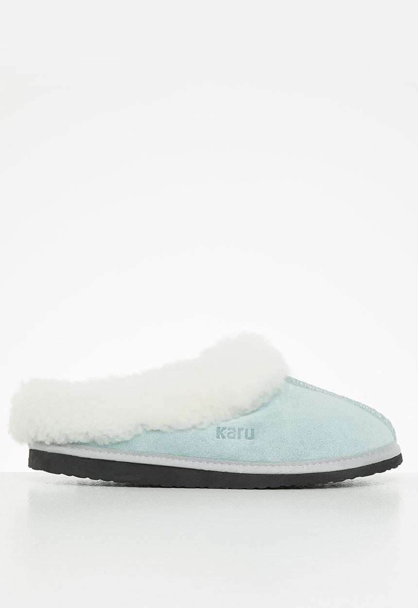 Karu - Sleek suede slipper - calypso peacock blue