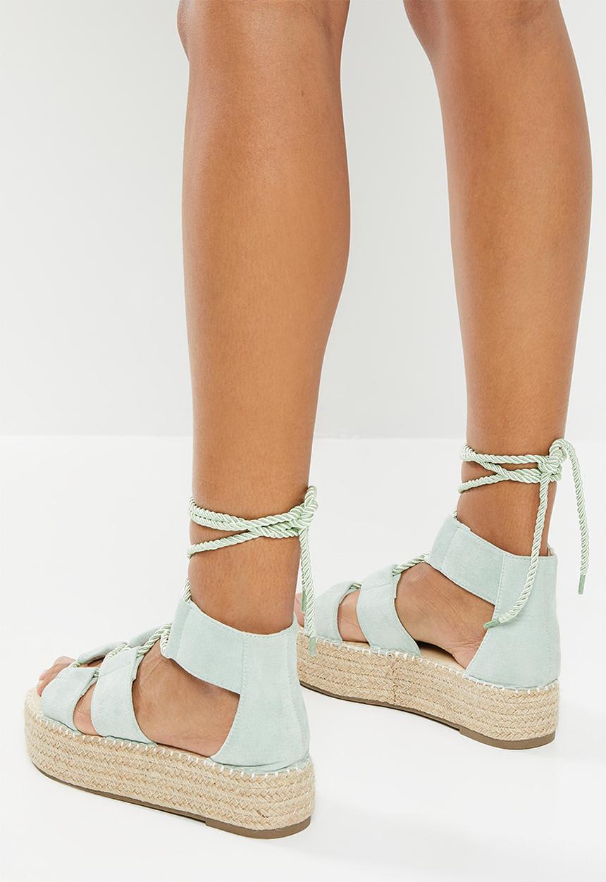 Miss Black - Lisbon1 espadrille wedge heel - mint