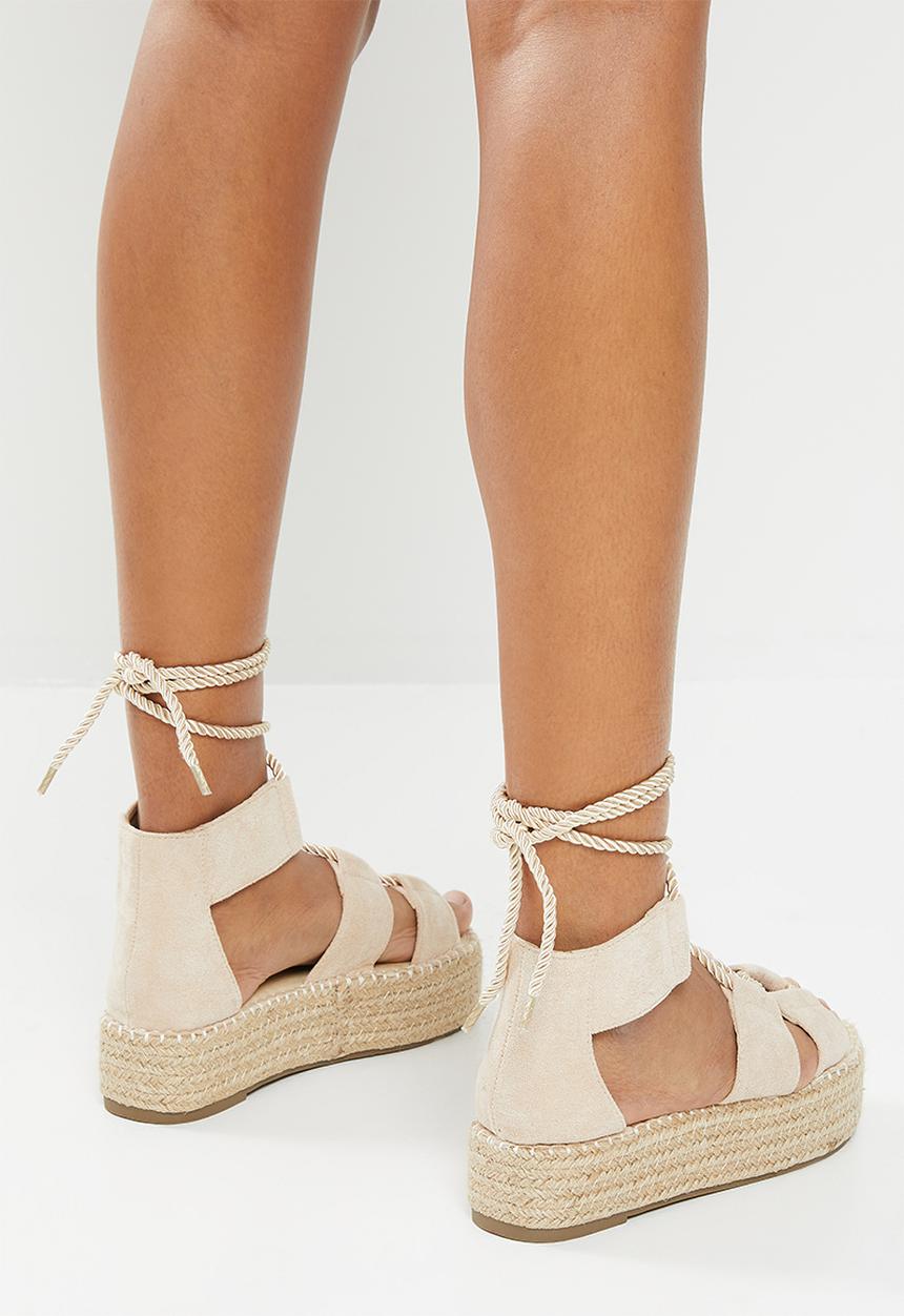 Miss Black - Lisbon1 espadrille wedge heel - stone