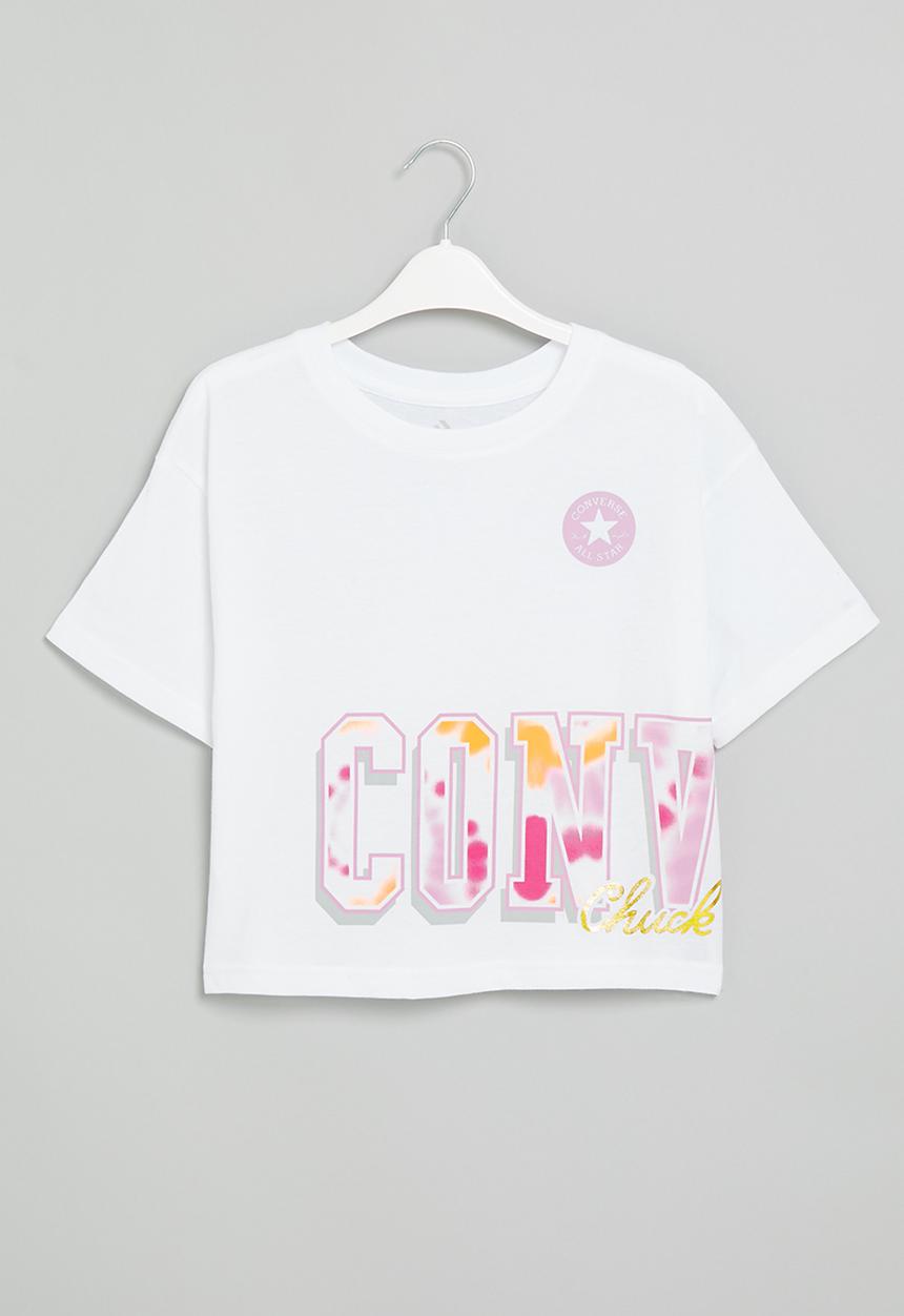 Converse - Cnvg tie dye wrap boxy tee - white