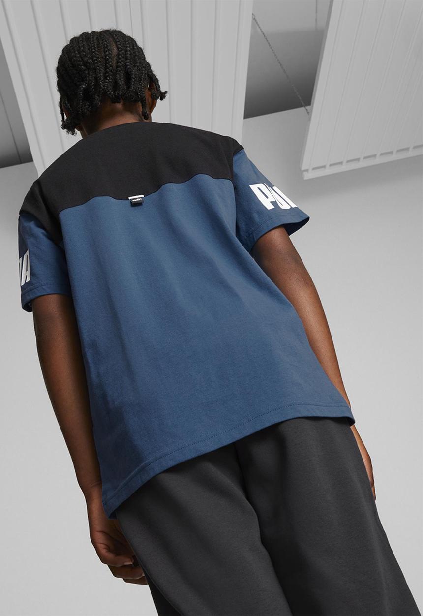 PUMA - Puma power colorblock tee b - lake blue