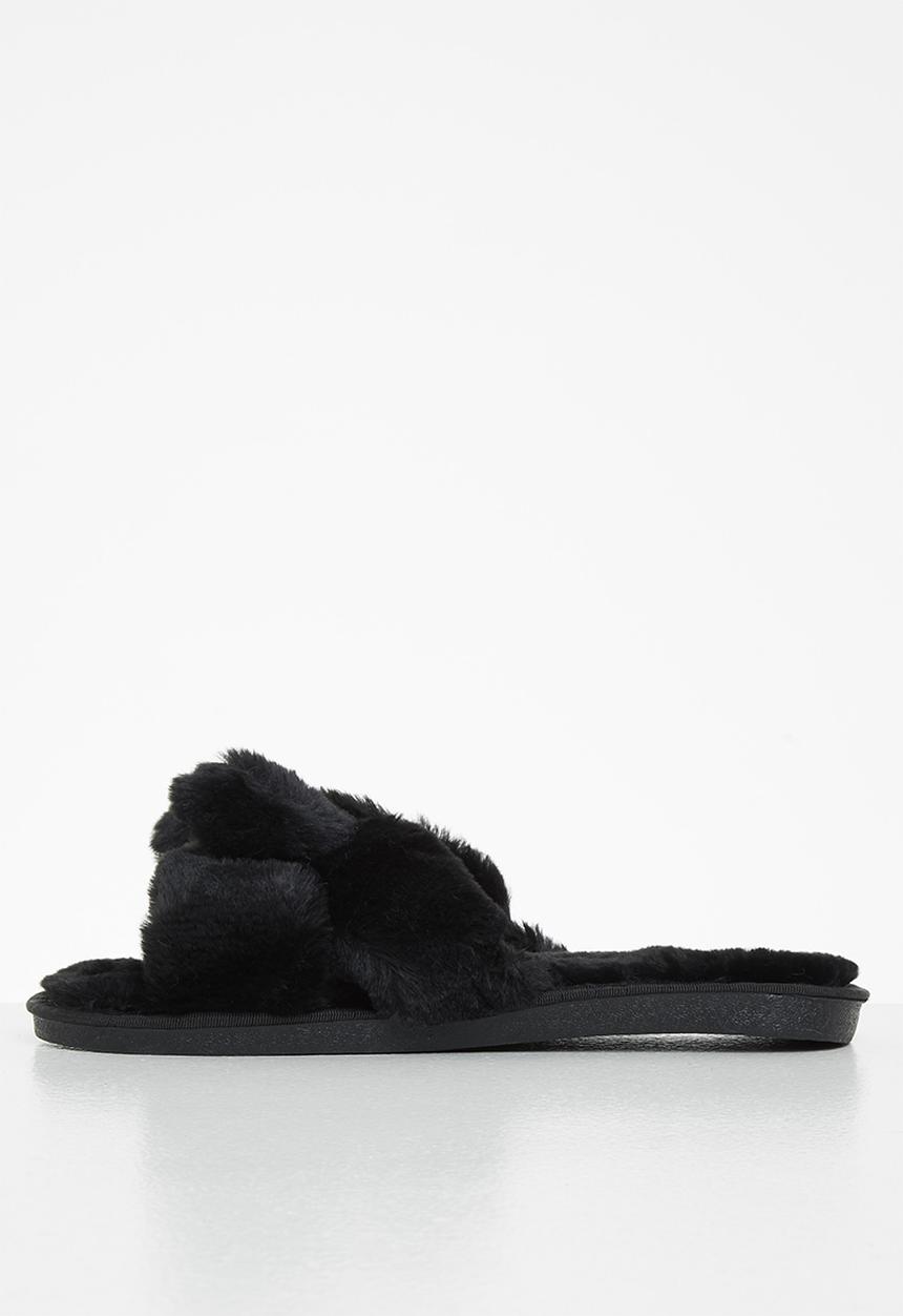 dailyfriday - Amber bow slippers - black
