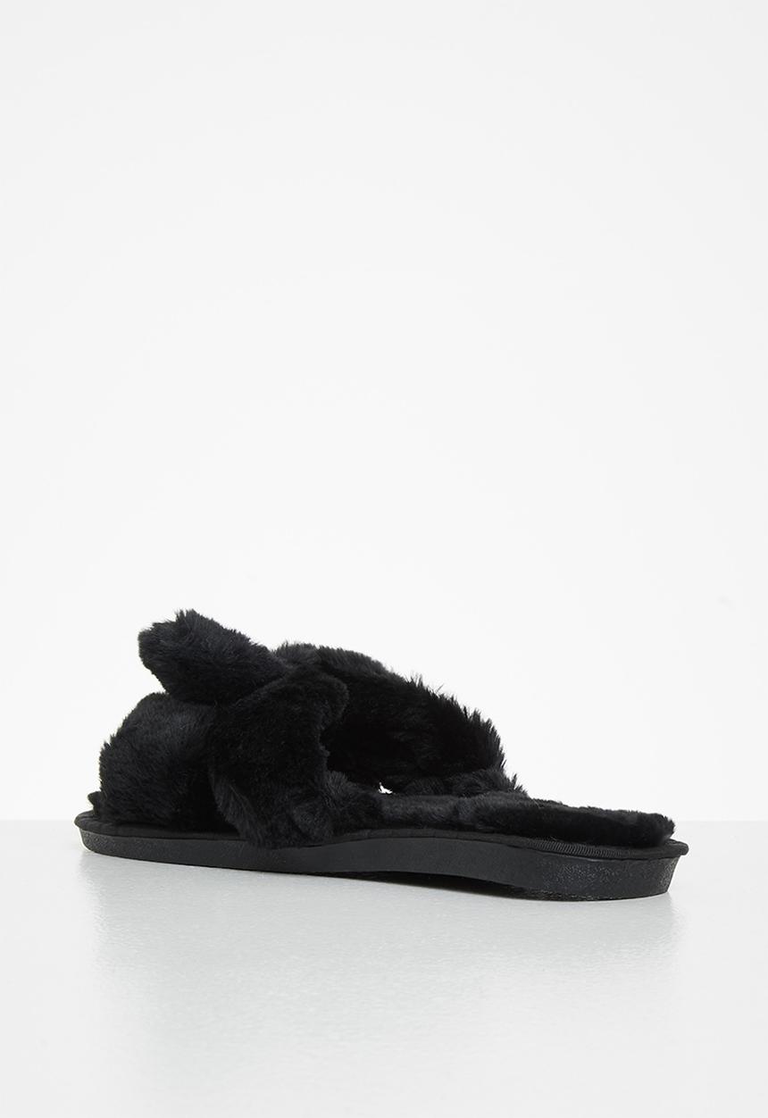 dailyfriday - Amber bow slippers - black