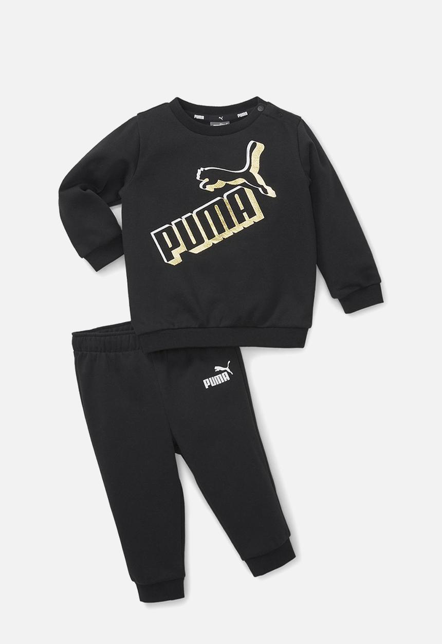 PUMA - Minicats ess+ crew jogger fl set - puma black