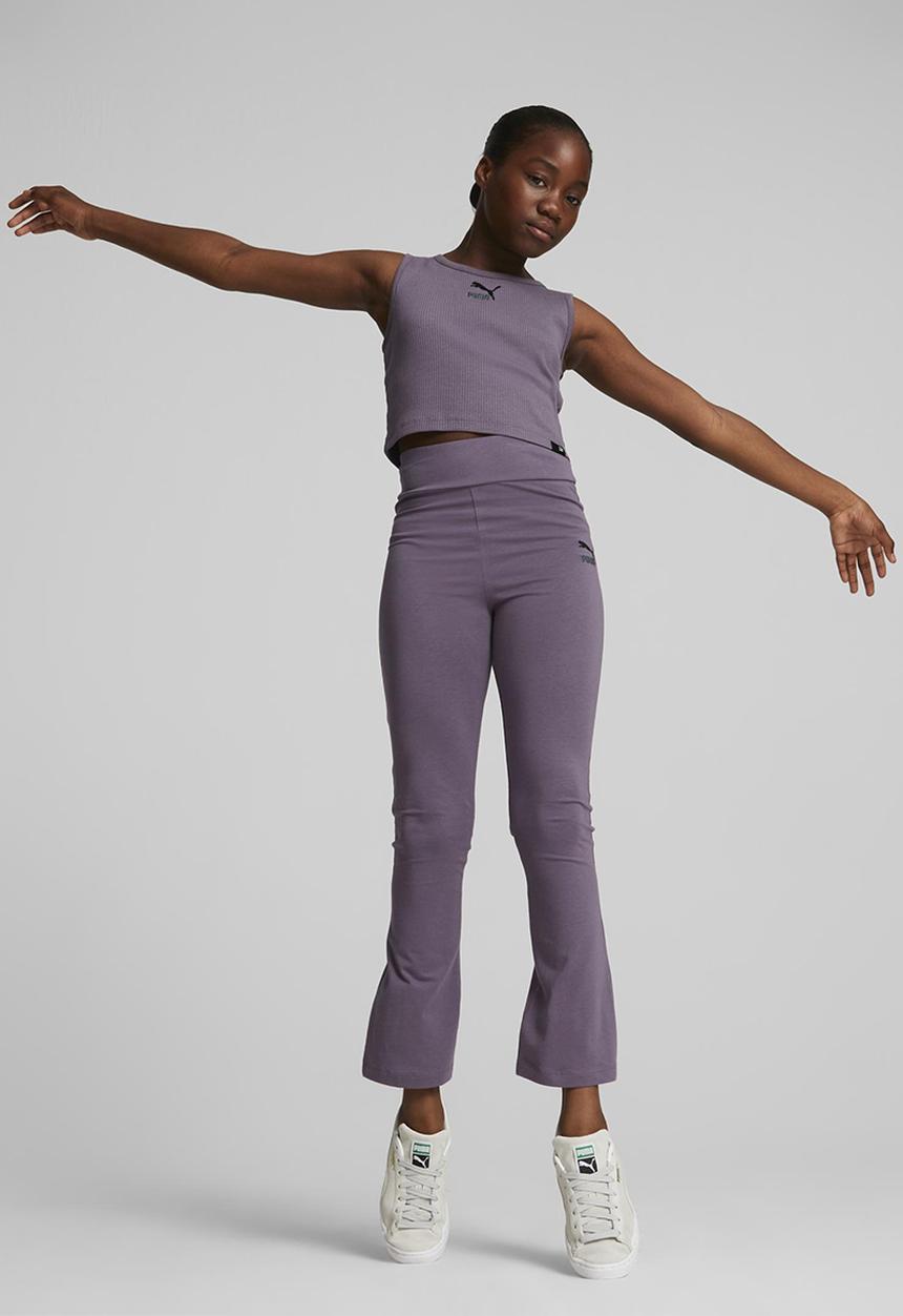 PUMA - Classics grl cropped tank g - purple charcoal