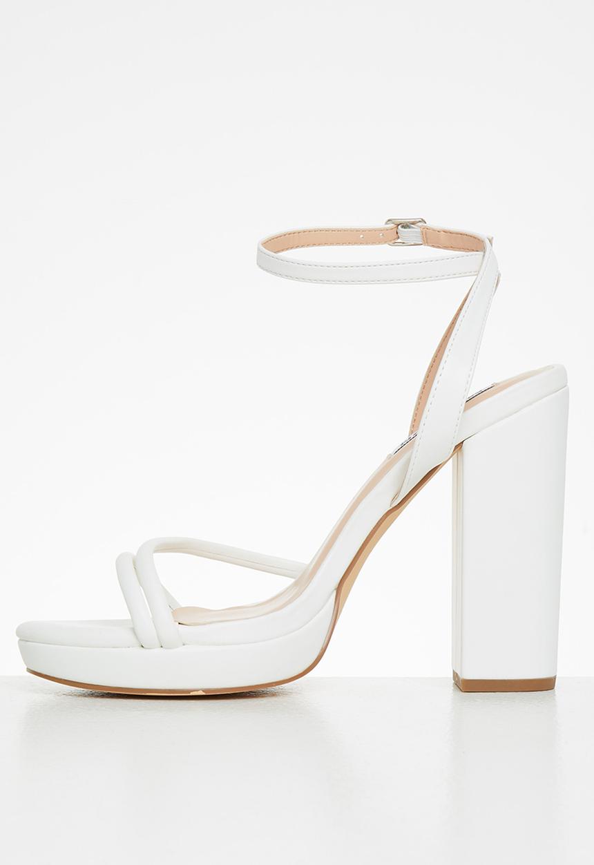 Madison® - Alexandra ankle tie platform heel - white