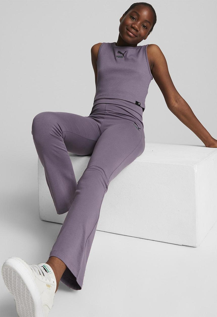 PUMA - Classics grl flared leggings g - purple charcoal