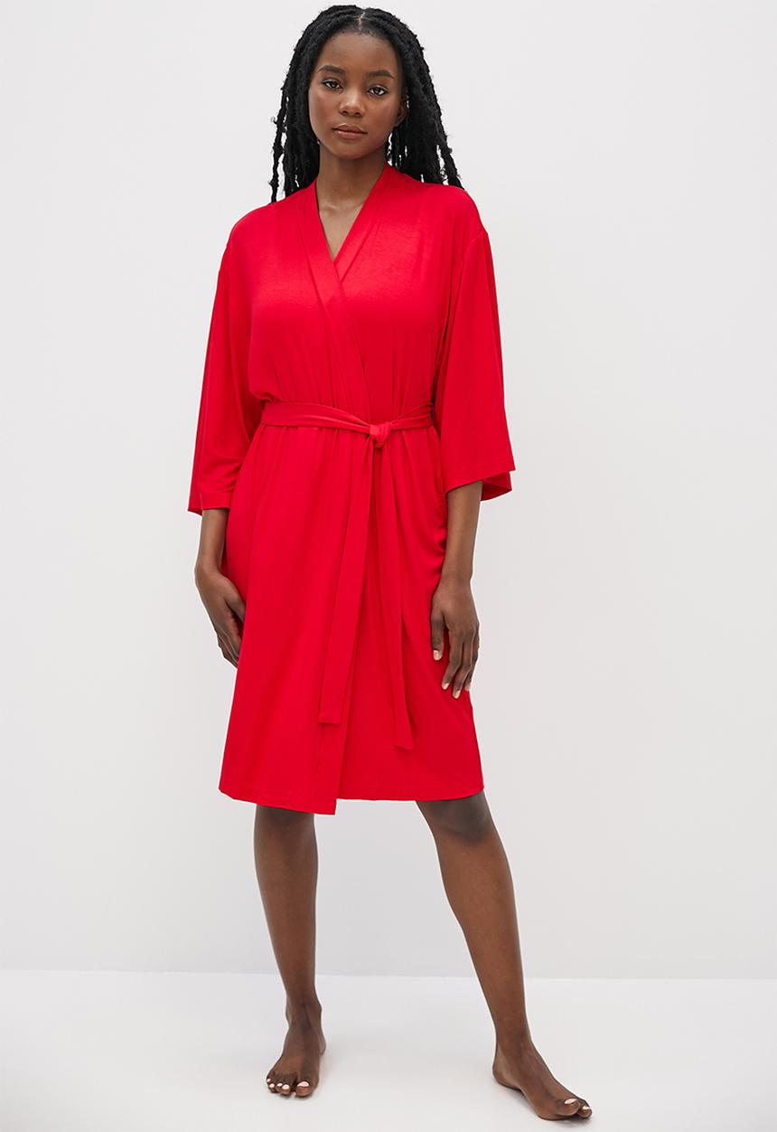 Superbalist - Knit robe - red