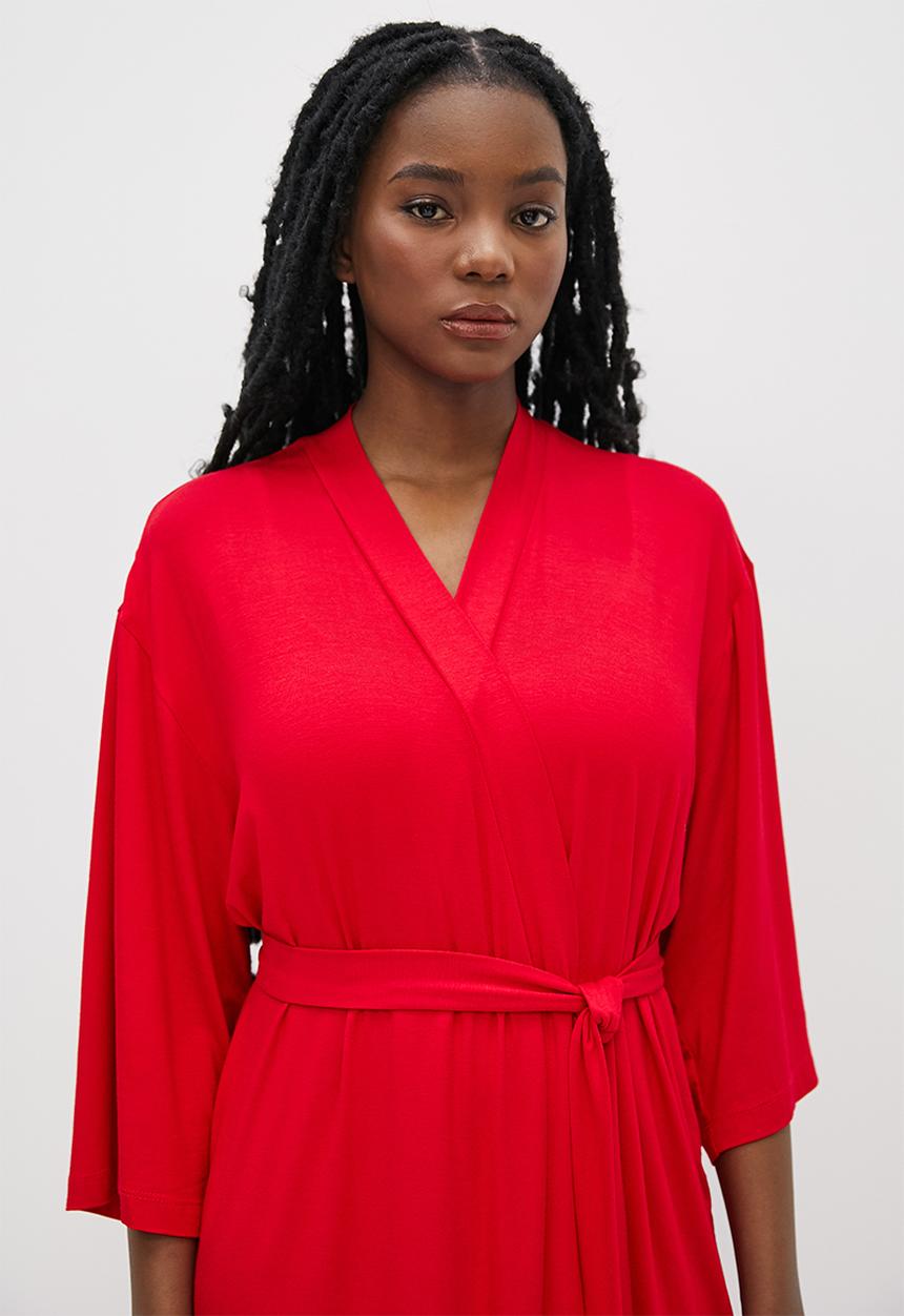 Superbalist - Knit robe - red