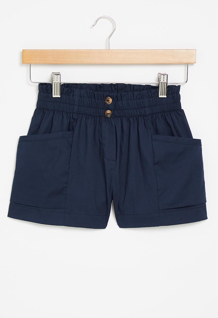 Superbalist - Cotton poplin short - navy