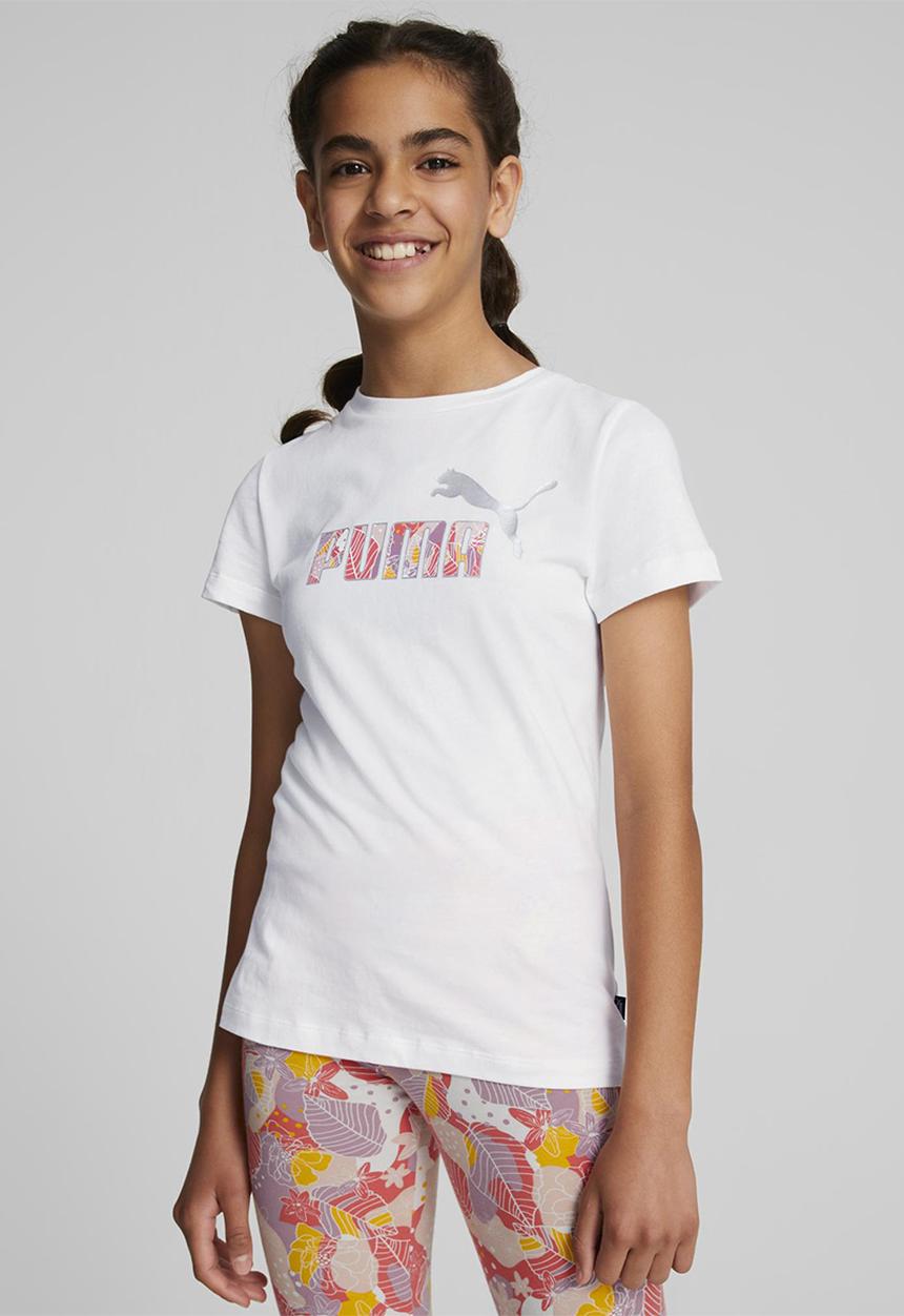 PUMA - Ess+ bloom logo tee g - puma white