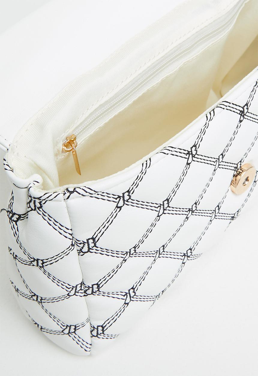 SISSY BOY - Sb embroidered crossbody - white