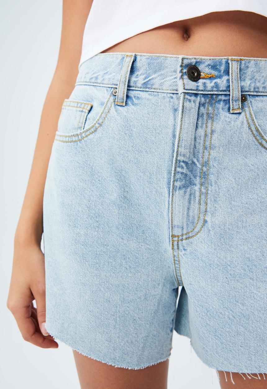 Cotton On - A-line denim short - salty blue