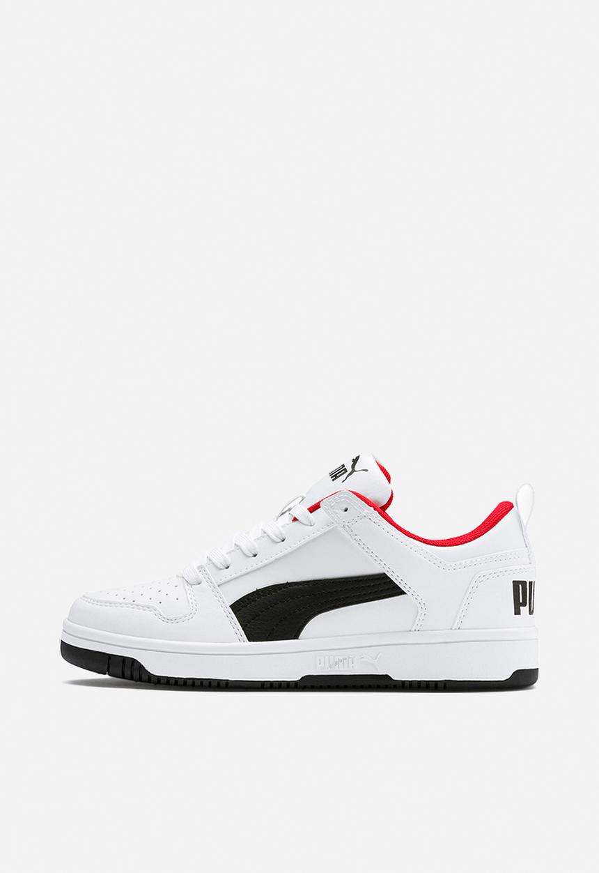 PUMA - Puma rebound layup lo sl jr - puma white-puma black-high risk red