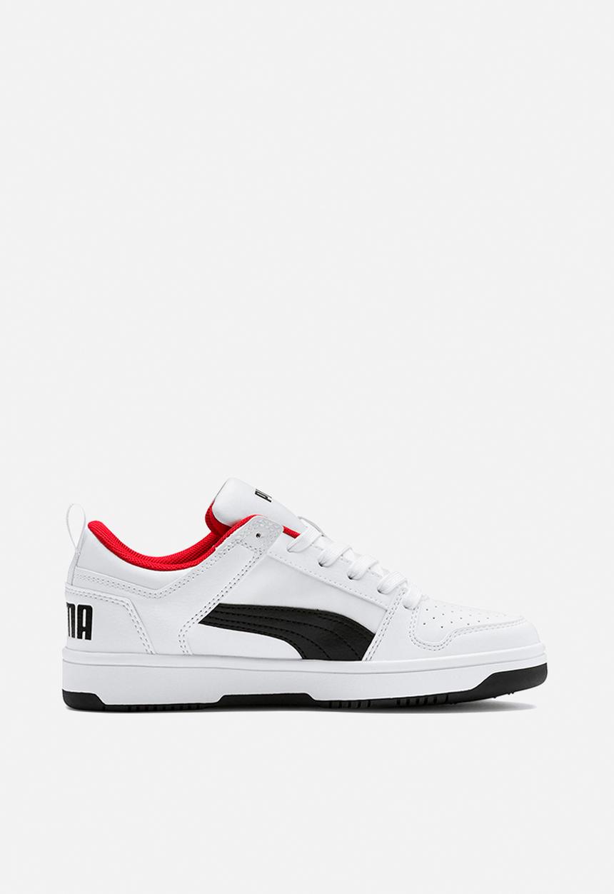 PUMA - Puma rebound layup lo sl jr - puma white-puma black-high risk red