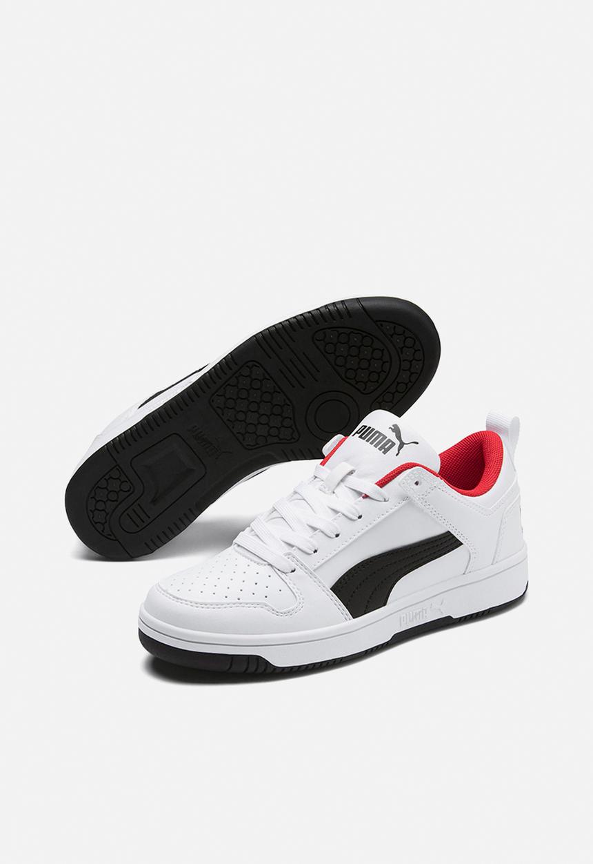 PUMA - Puma rebound layup lo sl jr - puma white-puma black-high risk red