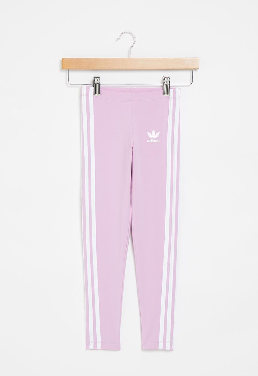 adidas Originals - 3 stripes legging y - bliss lilac & white