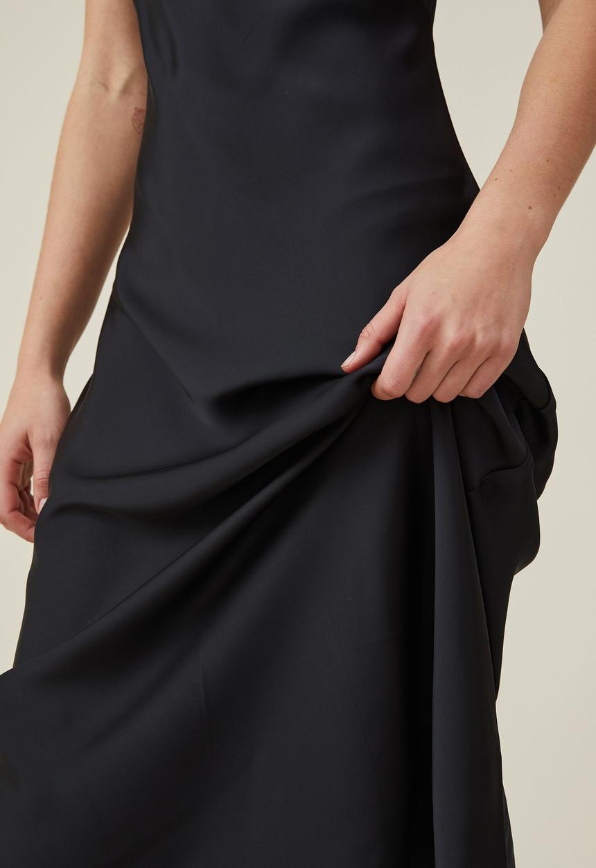 Cotton On - Amalfi strappy midi dress - black