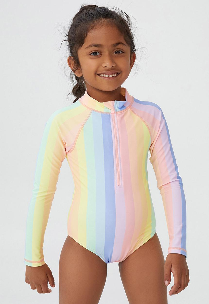 Cotton On - Lydia one piece - bondi rainbow stripe