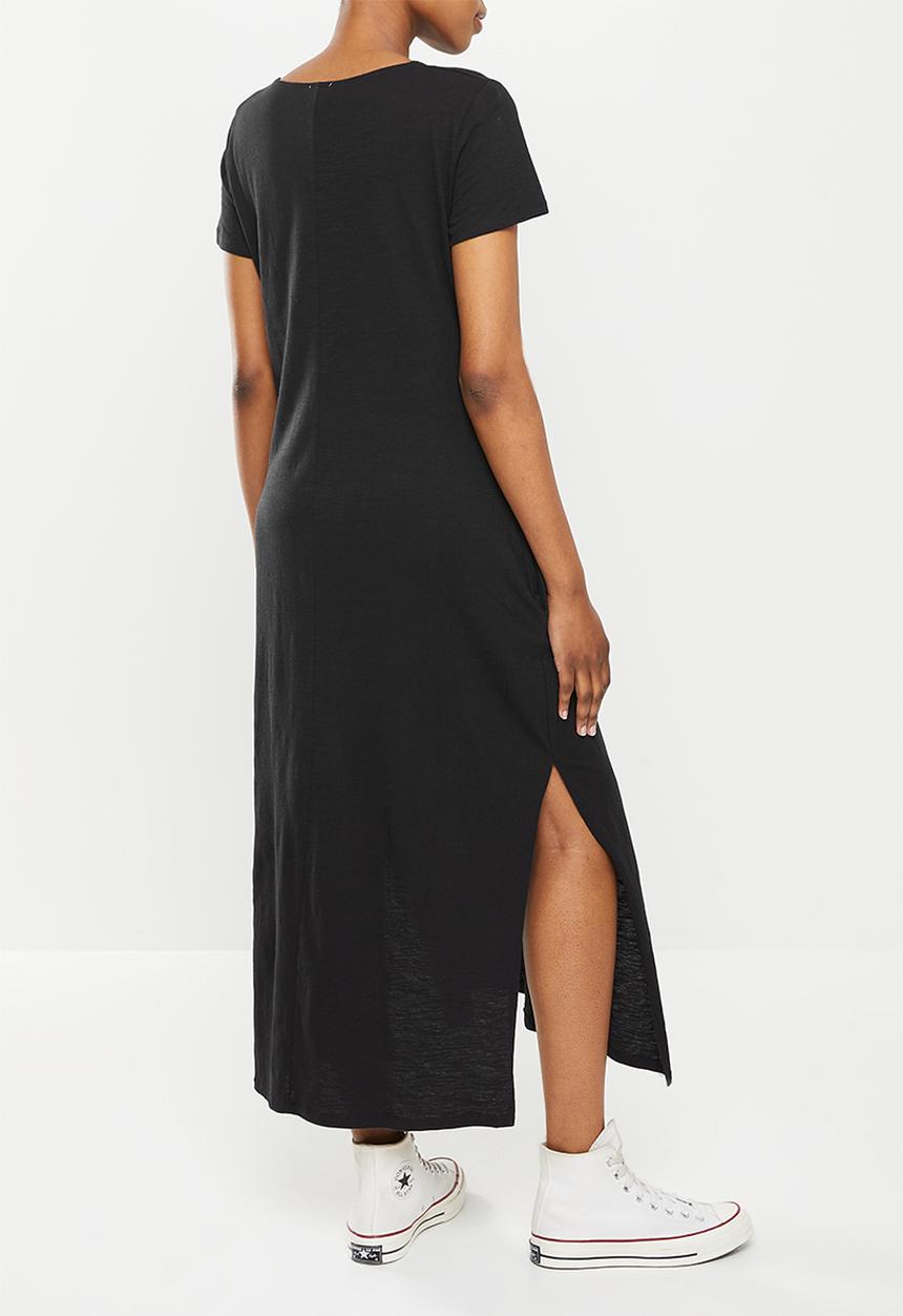 Cotton On - Maternity loose fit short sleeve maxi dress - black